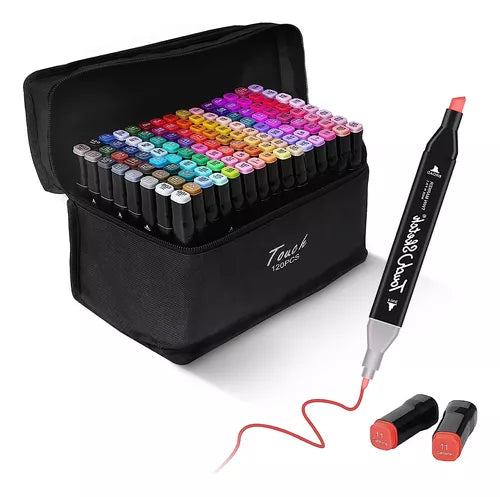 Marcadores Doble Punta X 120pcs, Base De